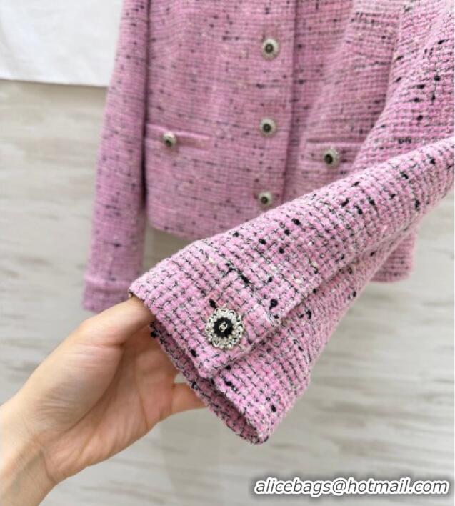 Market Sells Chanel Tweed Jacket CH031101 Pink 2026