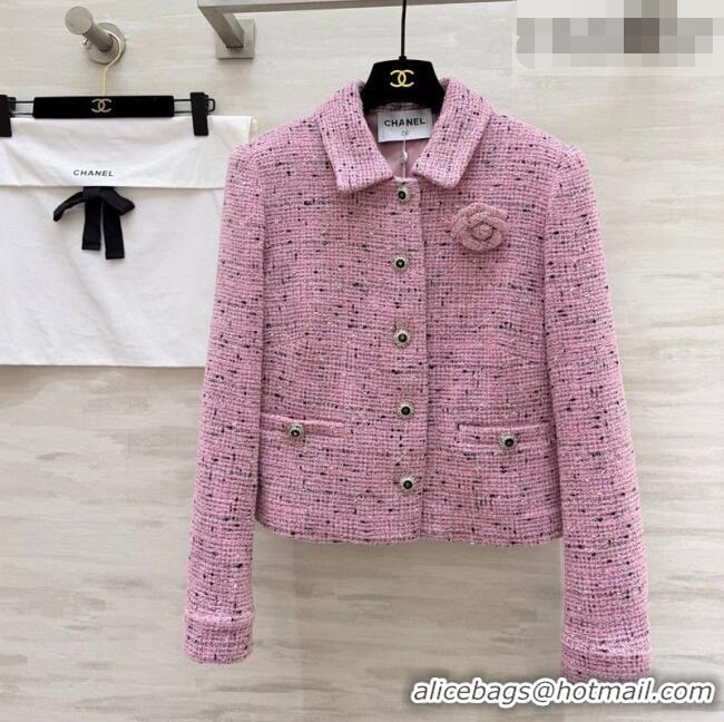 Market Sells Chanel Tweed Jacket CH031101 Pink 2026
