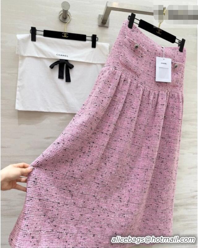 Famous Brand Chanel Tweed Skirt CH031101 Pink 2026