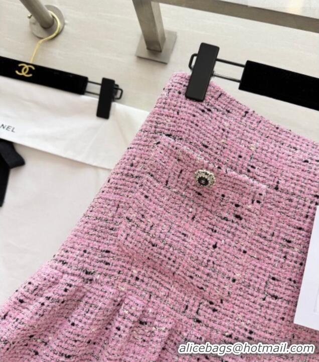 Famous Brand Chanel Tweed Skirt CH031101 Pink 2026