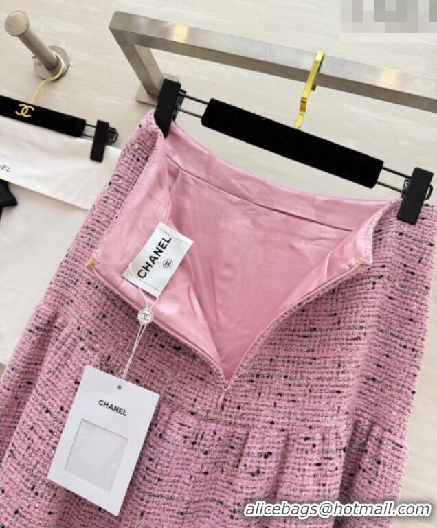 Famous Brand Chanel Tweed Skirt CH031101 Pink 2026