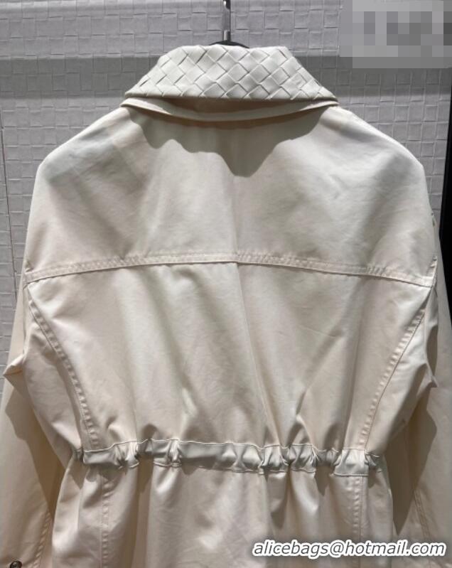 Buy New Cheap Bottega Veneta Leather Neck Jacket BV031105 White 2026