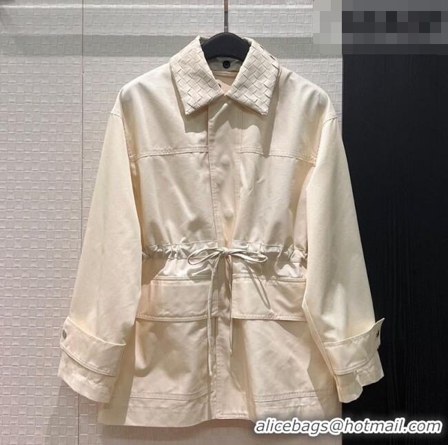 Buy New Cheap Bottega Veneta Leather Neck Jacket BV031105 White 2026