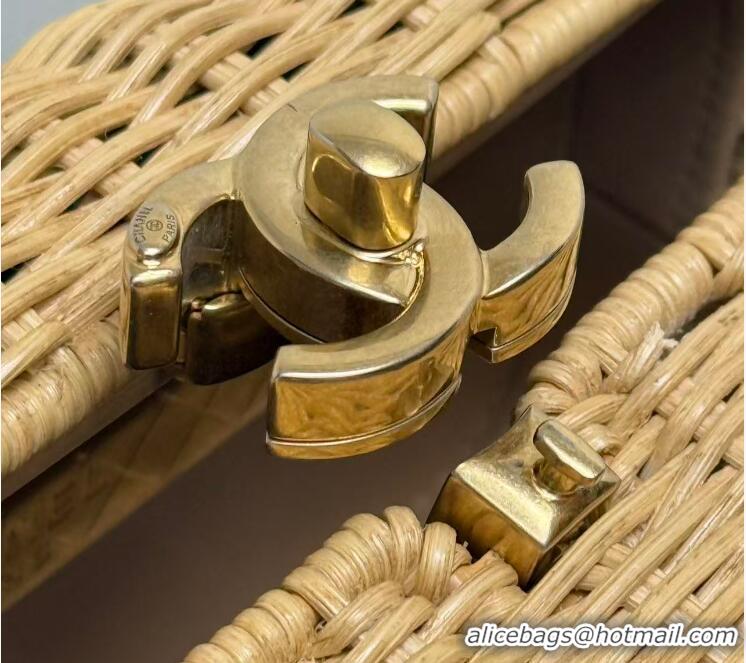 Trendy Design Chanel Vanity Case Braided Rattan With Gold-Tone Metal AS5993 Beige 2026