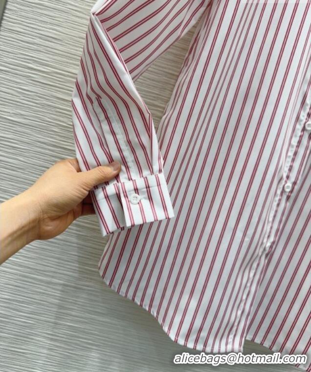 Market Sells Chanel Striped Cotton Shirt CH031103 Red 2026