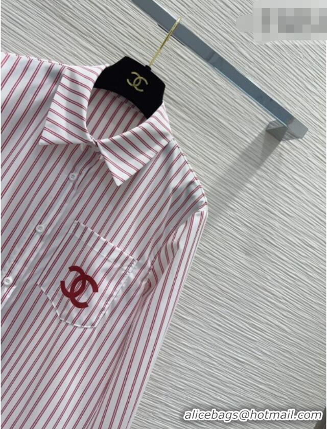 Market Sells Chanel Striped Cotton Shirt CH031103 Red 2026