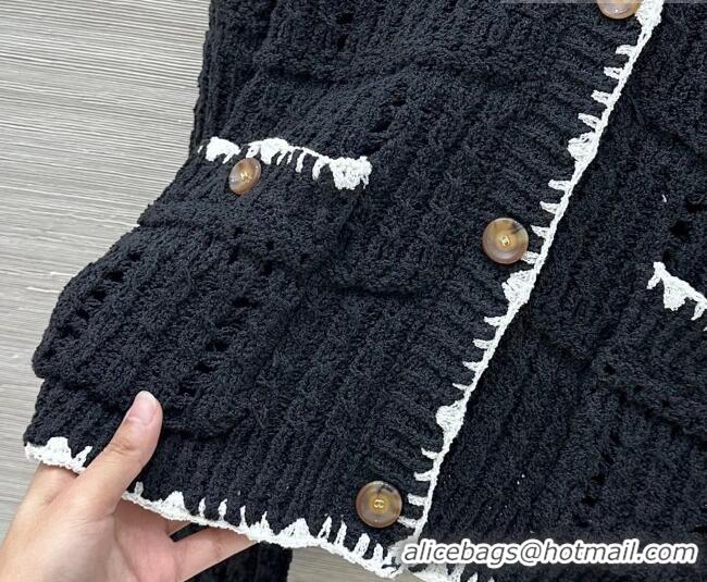 Low Price Chanel Cotton Knit Cardigan CH031104 Black 2026