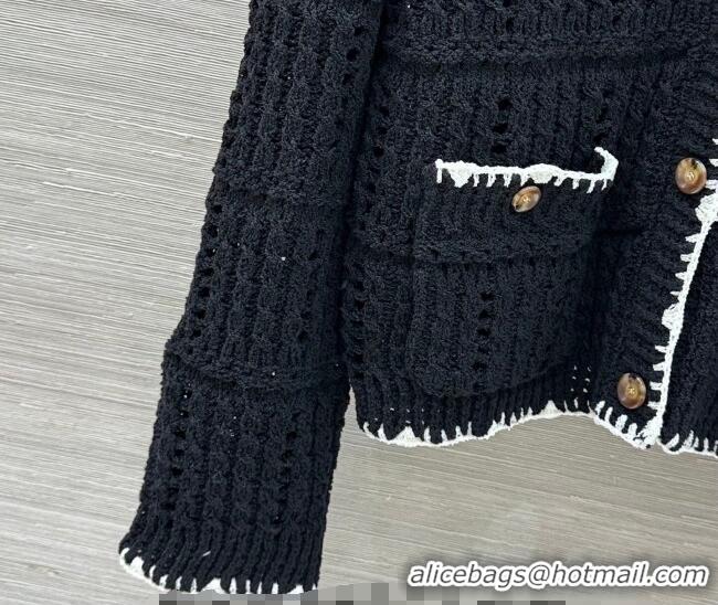 Low Price Chanel Cotton Knit Cardigan CH031104 Black 2026