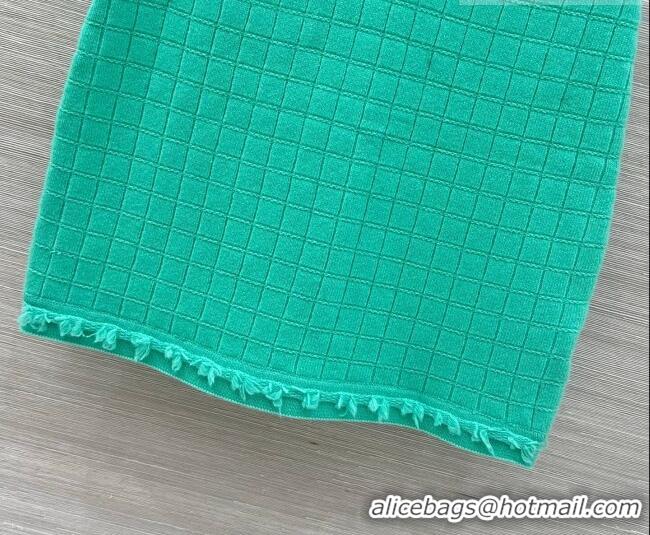 Inexpensive Chanel Cashmere Knit Skirt CH031105 Green 2026