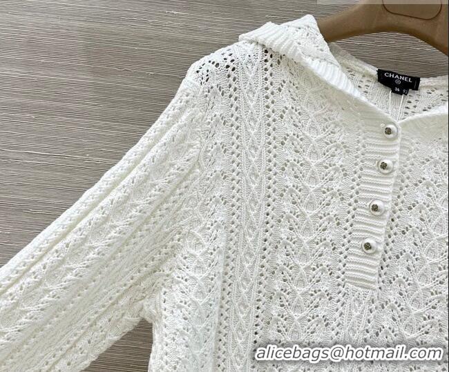Original Cheap Chanel Knit Shirt CH031106 White 2026