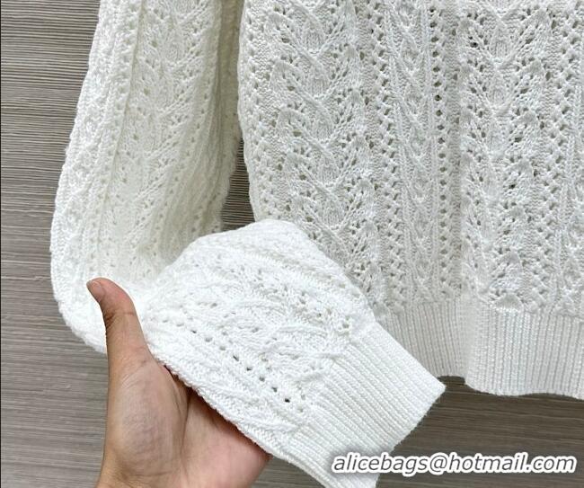 Original Cheap Chanel Knit Shirt CH031106 White 2026