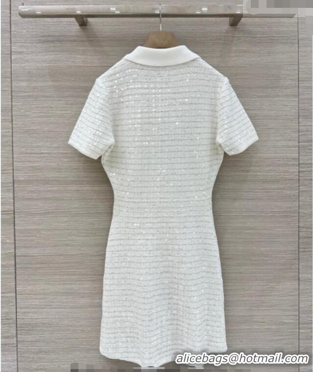 Market Sells Chanel Tweed and Sequins Dress CH031107 White 2026