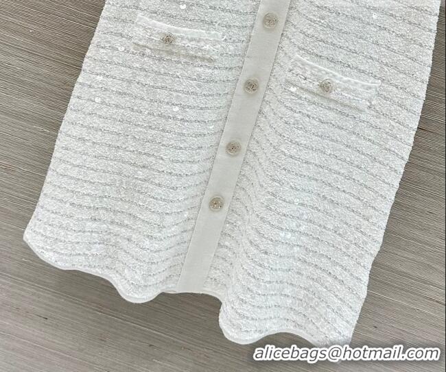 Market Sells Chanel Tweed and Sequins Dress CH031107 White 2026