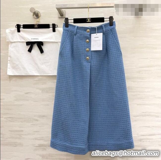 Grade Quality Chanel Tweed Skirt CH031108 Light Blue 2026