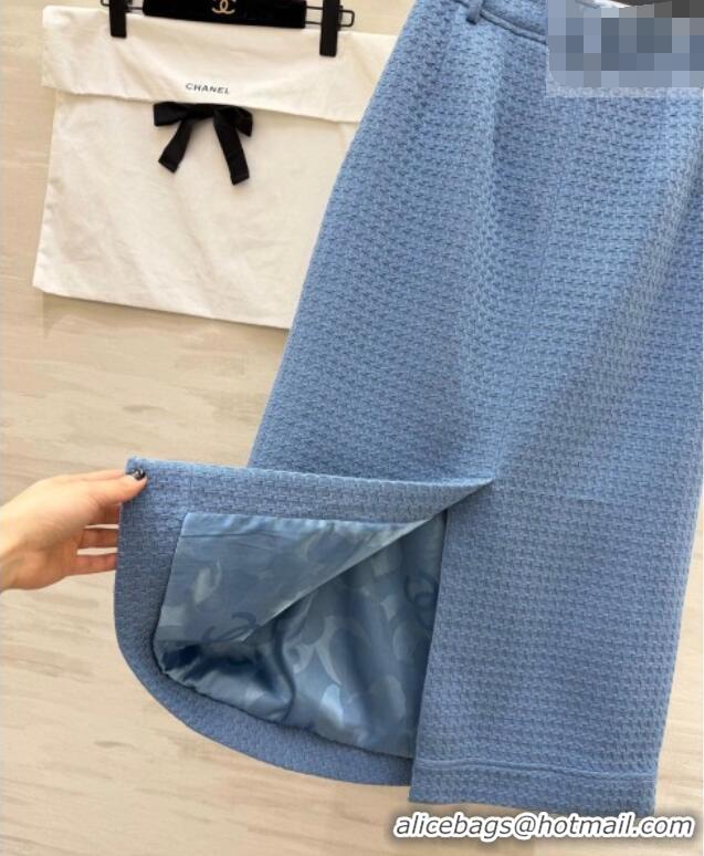 Grade Quality Chanel Tweed Skirt CH031108 Light Blue 2026