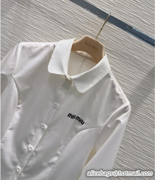 Grade Quality Miu Miu Ruffled Shirt MM031102 White 2026