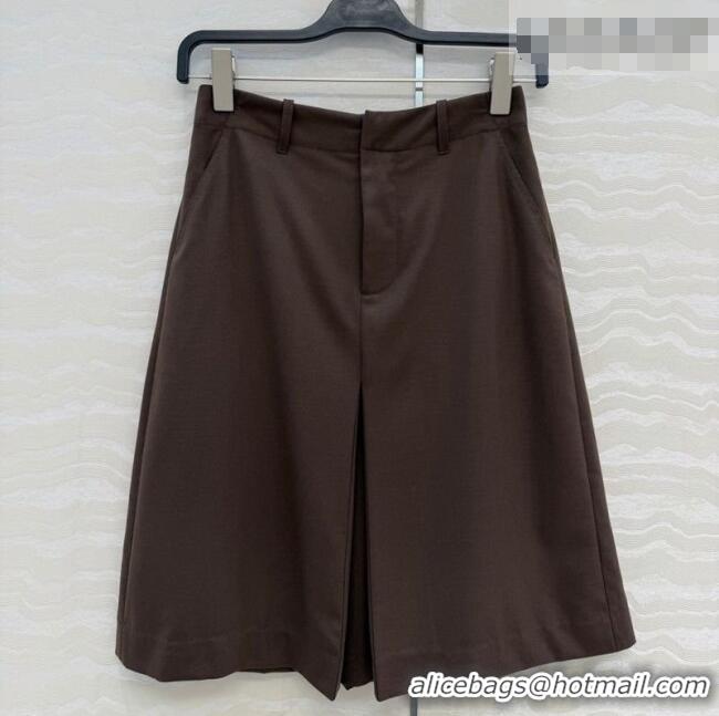 Grade Quality Loewe Wool Blend Skirt LW031101 Dark Brown 2026