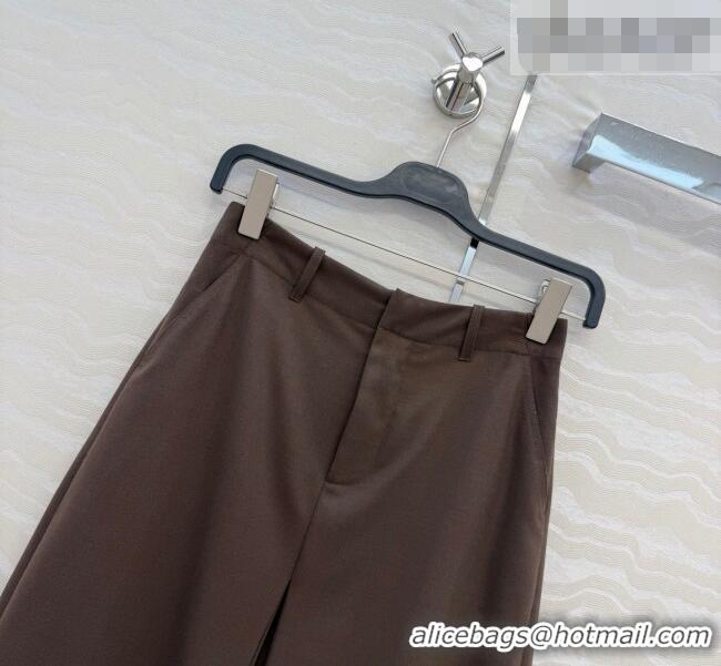 Grade Quality Loewe Wool Blend Skirt LW031101 Dark Brown 2026