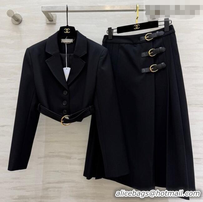 Most Popular Chloe Jacket and Skirt Set 0311 Black 2026
