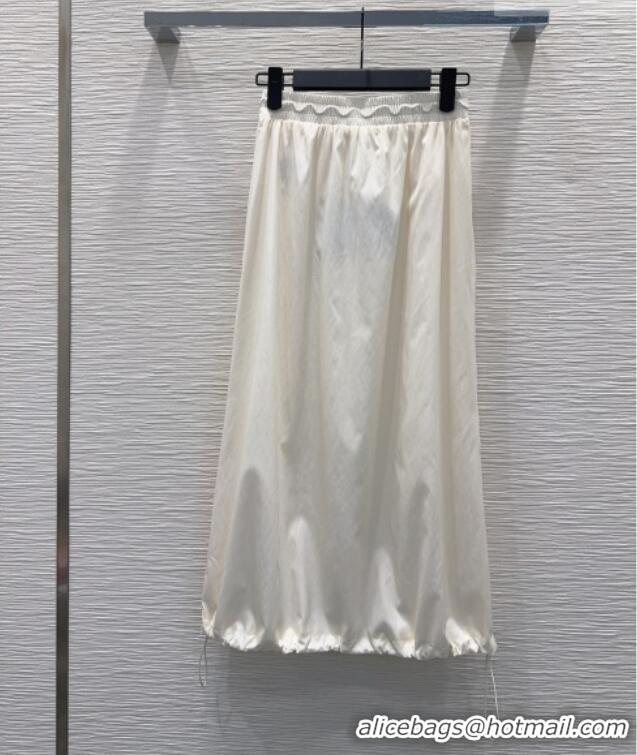 Luxury Cheap Prada Long Skirt PR031101 White 2026