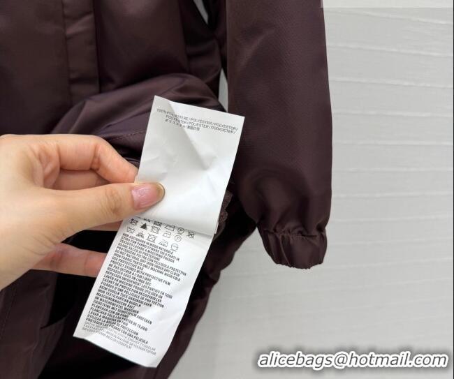 Good Looking Prada Nylon Coat PR031102 Dark Brown 2026