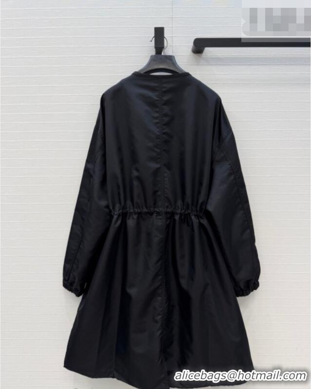 Buy Discount Prada Nylon Coat PR031102 Black 2026