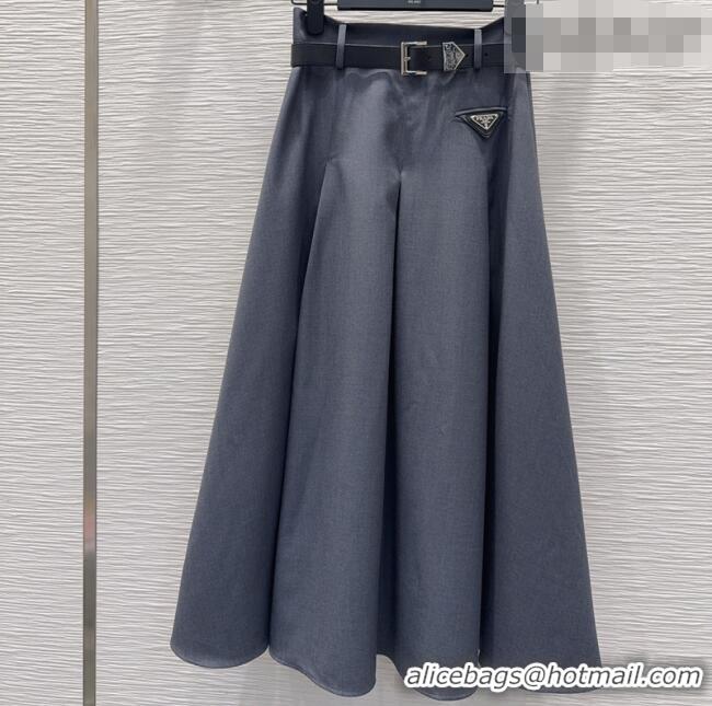 Famous Brand Prada Long Skirt PR031103 Grey 2026