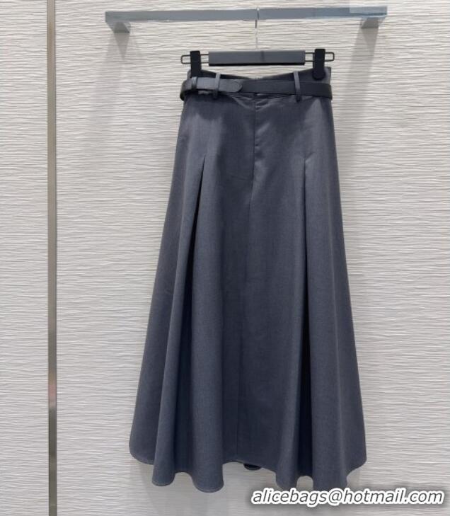 Famous Brand Prada Long Skirt PR031103 Grey 2026