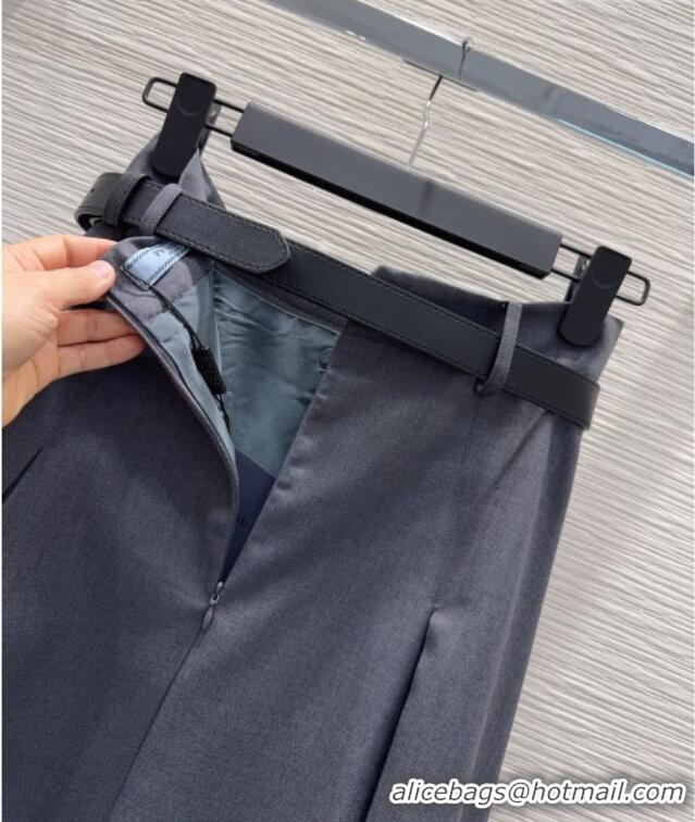 Famous Brand Prada Long Skirt PR031103 Grey 2026
