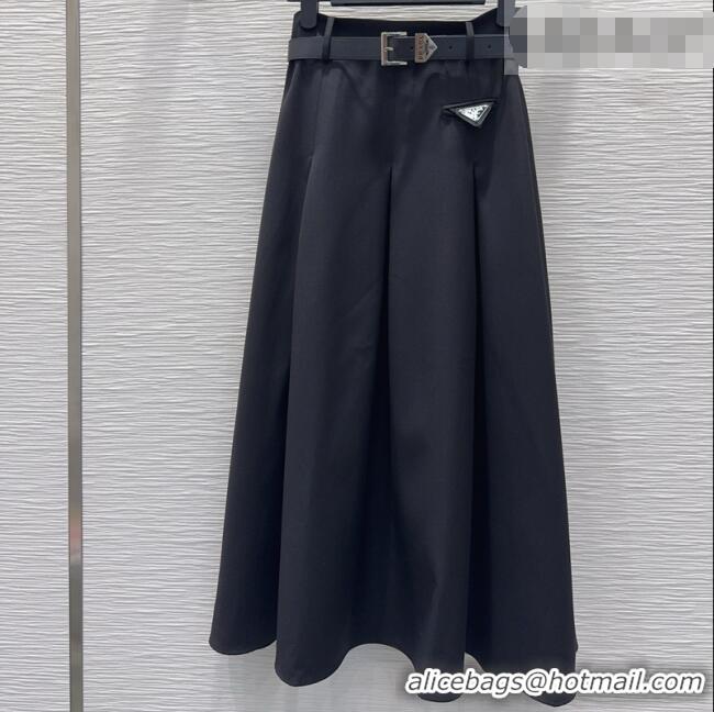 Grade Quality Prada Long Skirt PR031103 Black 2026