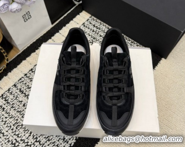 Grade Quality Chanel Calfskin Leather & Suede Sneakers G47010 Black 2026