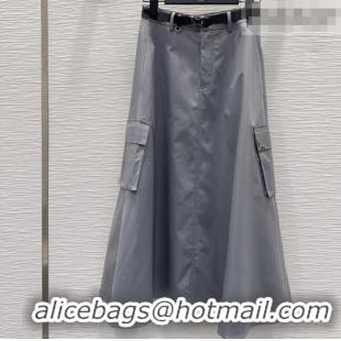 Cheap Classic Prada Long Skirt PR031104 Grey 2026