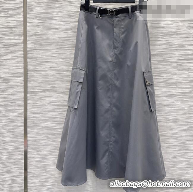 Cheap Classic Prada Long Skirt PR031104 Grey 2026