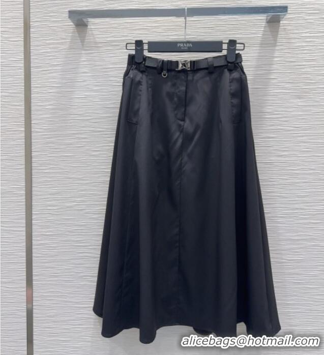 Well Crafted Prada Long Skirt PR031106 Black 2026