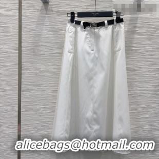New Release Creation Prada Long Skirt PR031106 White 2026