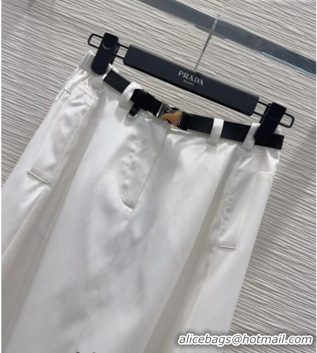 New Release Creation Prada Long Skirt PR031106 White 2026