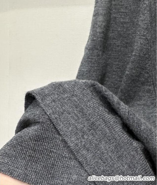 Spot Bulk Prada V-Shaped Cashmere Vest PR031107 Dark Grey 2026