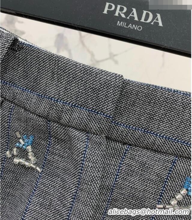 Best Price Prada Charm Shorts PR031108 Grey 2026