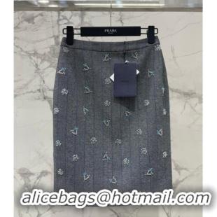 Low Cost Prada Charm Skirt PR031108 Dark Grey 2026