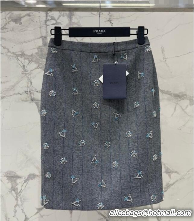 Low Cost Prada Charm Skirt PR031108 Dark Grey 2026