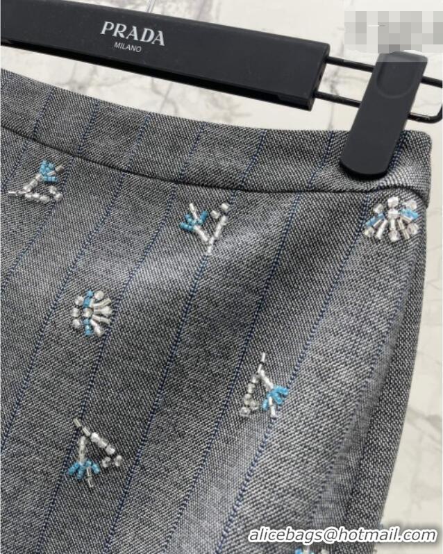 Low Cost Prada Charm Skirt PR031108 Dark Grey 2026