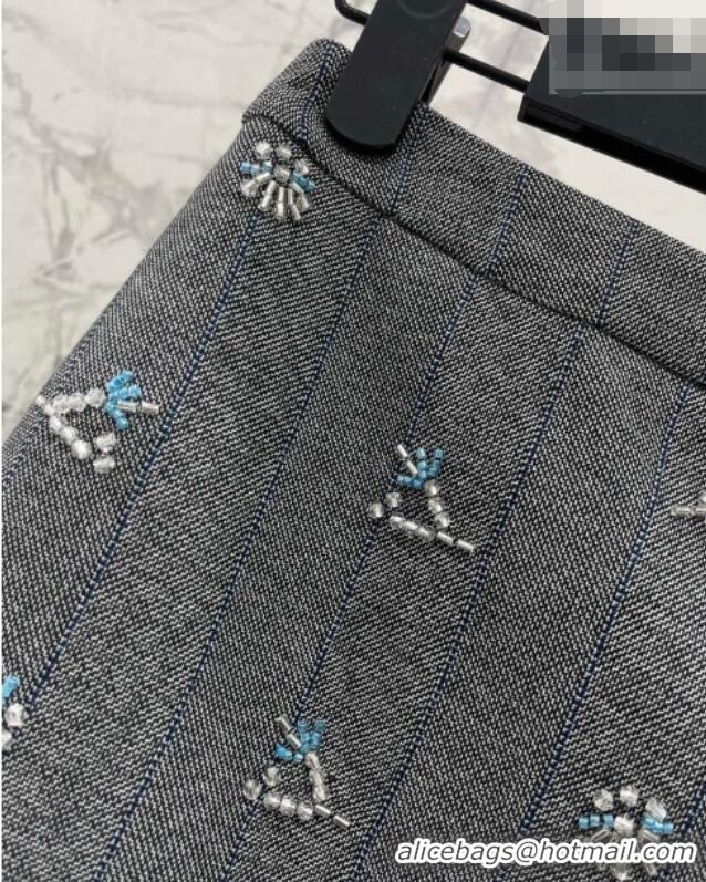Low Cost Prada Charm Skirt PR031108 Dark Grey 2026