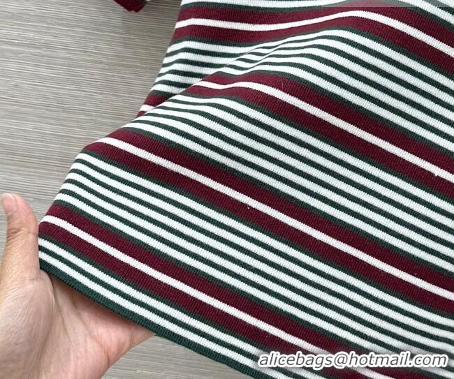 Top Quality Prada Knit Shirt PR031109 Green/Burgundy 2026