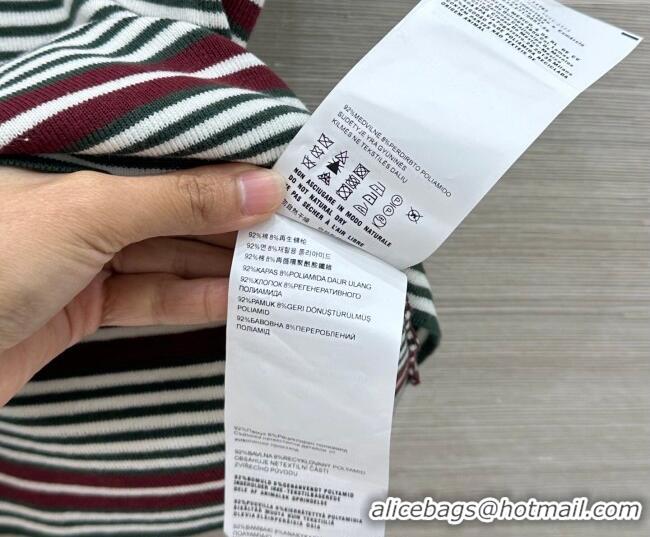 Top Quality Prada Knit Shirt PR031109 Green/Burgundy 2026