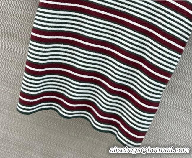 Top Quality Prada Knit Shirt PR031109 Green/Burgundy 2026