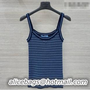 ​Top Design Prada Knit Vest PR031109 Blue 2026