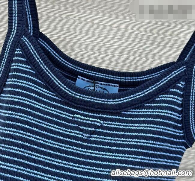 ​Top Design Prada Knit Vest PR031109 Blue 2026