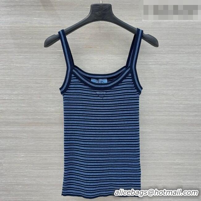 ​Top Design Prada Knit Vest PR031109 Blue 2026