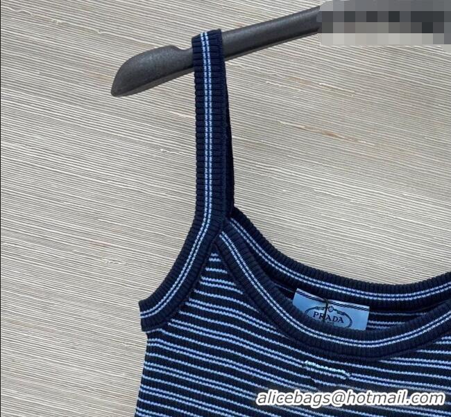 ​Top Design Prada Knit Vest PR031109 Blue 2026