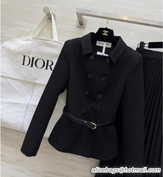 Luxury Discount Dior Jacket and Skirt Set DR031103 Black 2026